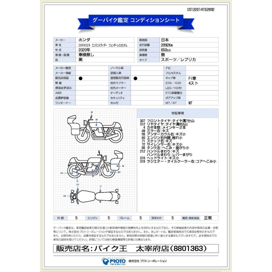 【鑑定車輌】CBR650R【Babyfaceエンジンスライダー・フェンダーレスカスタム☆】|bikeo-ds-shopping|10