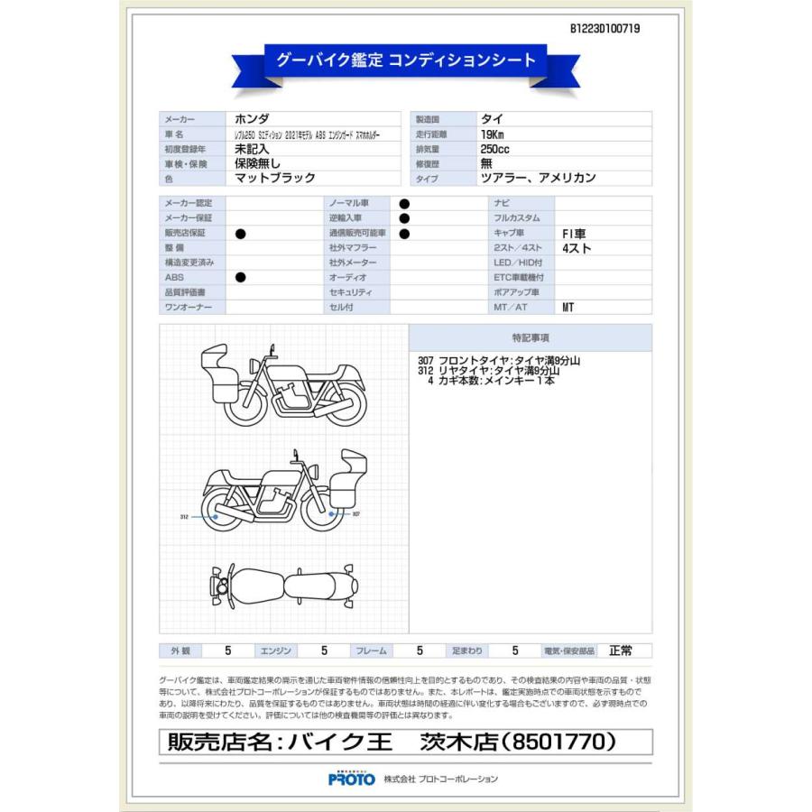 独特な独特なレブル250Sエディション スマホホルダー、エンジンガード装備の低走行車! バイク車体 REBEL 250 2020年モデル/スマホホルダー装備/低走行
