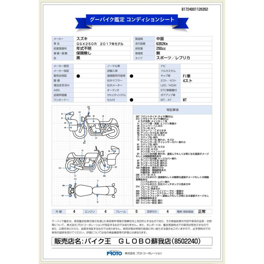 ＧＳＸ２５０Ｒ　２０１７年モデル　ノーマル｜bikeo-ds-shopping｜14