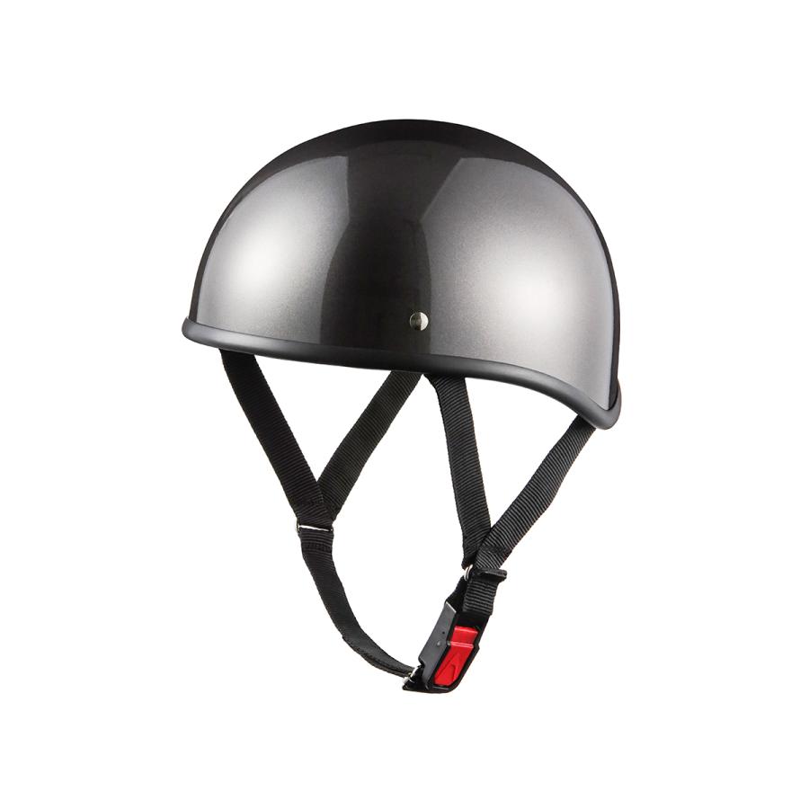 バイク用ヘルメット ダックテール ガンメタリック 半ヘル 新品 SG規格