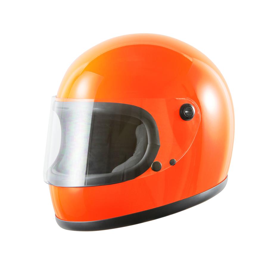 ヘルメット フルフェイス オレンジ ビンテージ レトロ 族ヘル 新品 SG