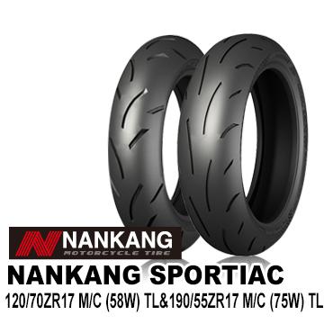 ナンカン スポーティアック WF-2 120/70ZR17(58W)TL\u0026190/55ZR17(75W)TL NANKANG SPORTIAC  バイク用タイヤ前後セット バイクパーツセンター