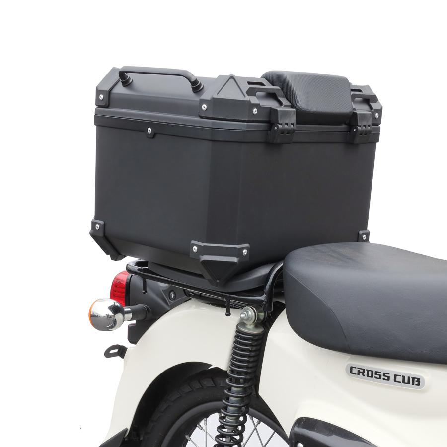 リアボックス 45L スクエアタイプ 四角 ブラック 黒 : バイク リアボックス 45L スクエアタイプ 四角 ブラック 黒 : バイク