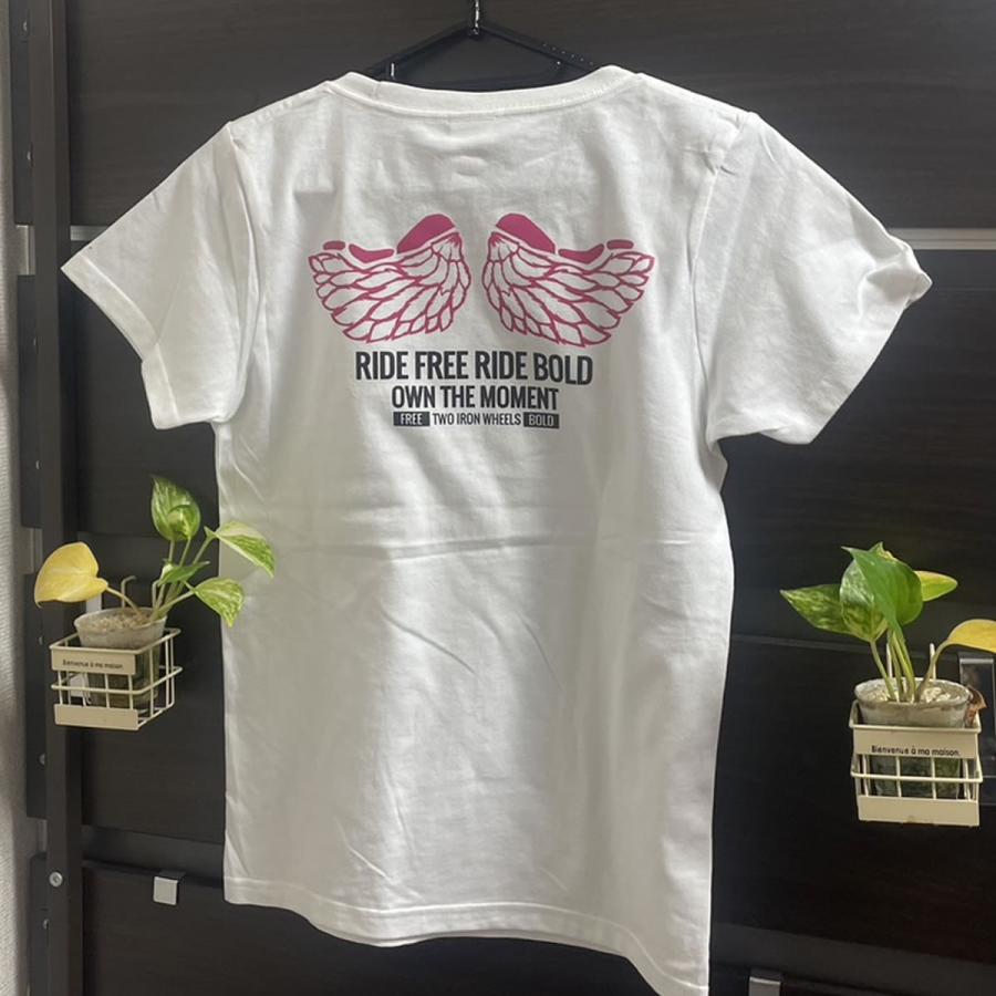 レブル（Rebel） カスタム オリジナルデザイン Tシャツ インナー 白（ホワイト）レディース M L 半袖Honda ホンダ 本田技研 |  | 05