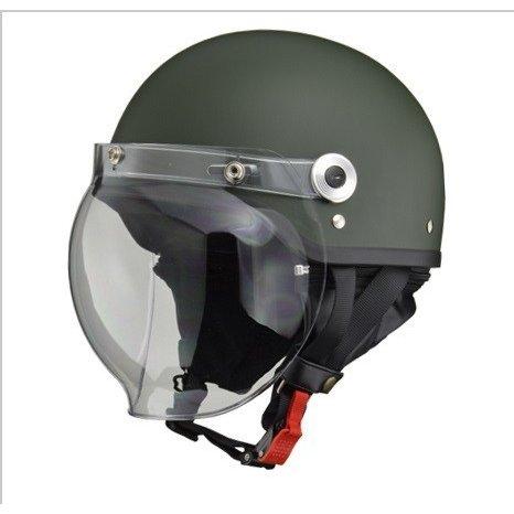 リード工業 LEADバブルシールド付き ハーフヘルメット CR760 マッド