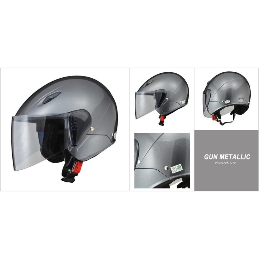 リード工業 LEAD バイクヘルメット RE35セミジェット ガンメタリック
