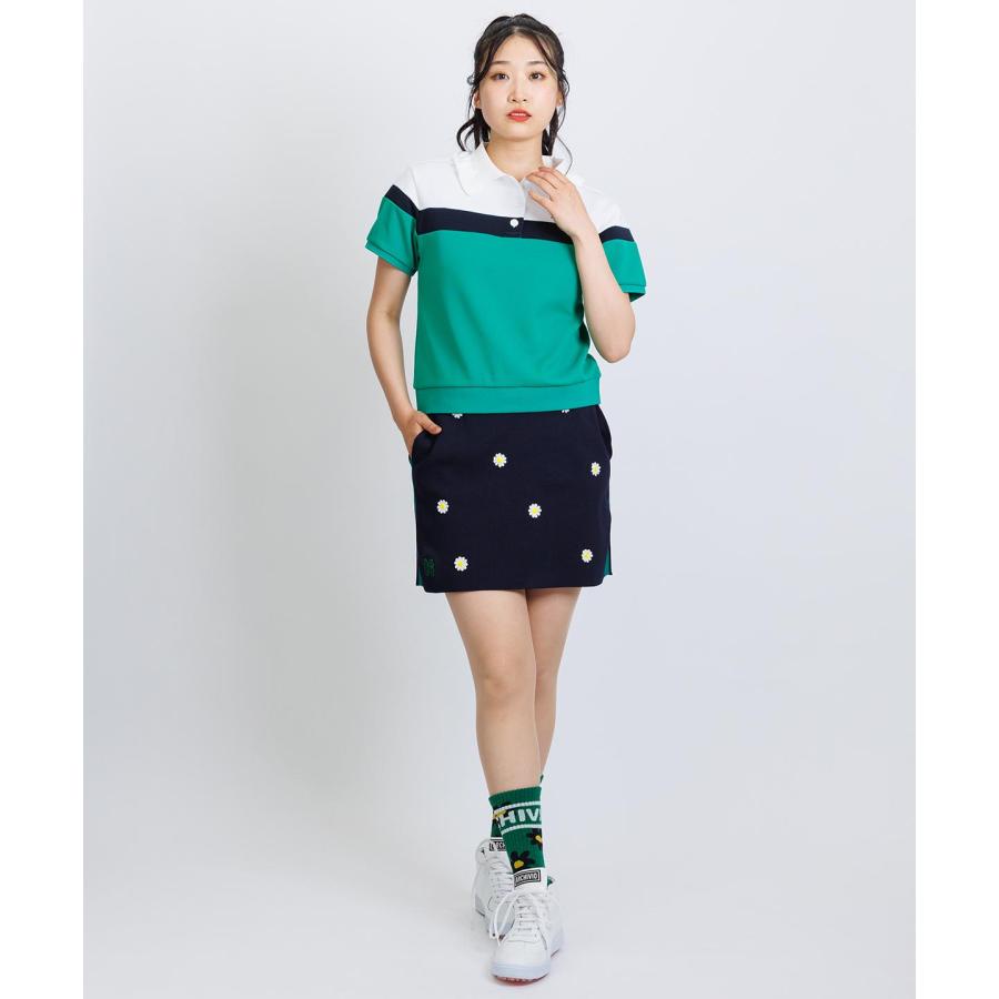 【 セール 40%OFF 】フリル襟配色UVポロシャツ  定価30800円_8