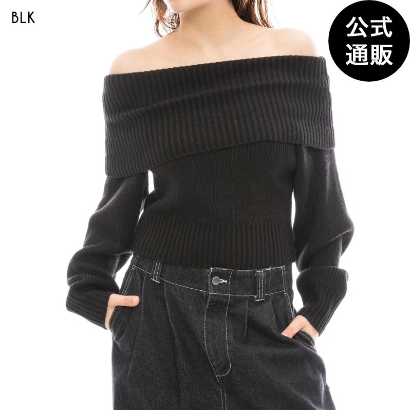 【1日＆3日-5日はボーナスストア+10％】OUTLET 送料無料 【公式】2024 ルーカ レディース ルーカ OFF SHOULDER KNIT セーター BLK 2024年冬モデル RVCA 【1日＆3日-5日はボーナスストア+10％】OUTLET 送料無料