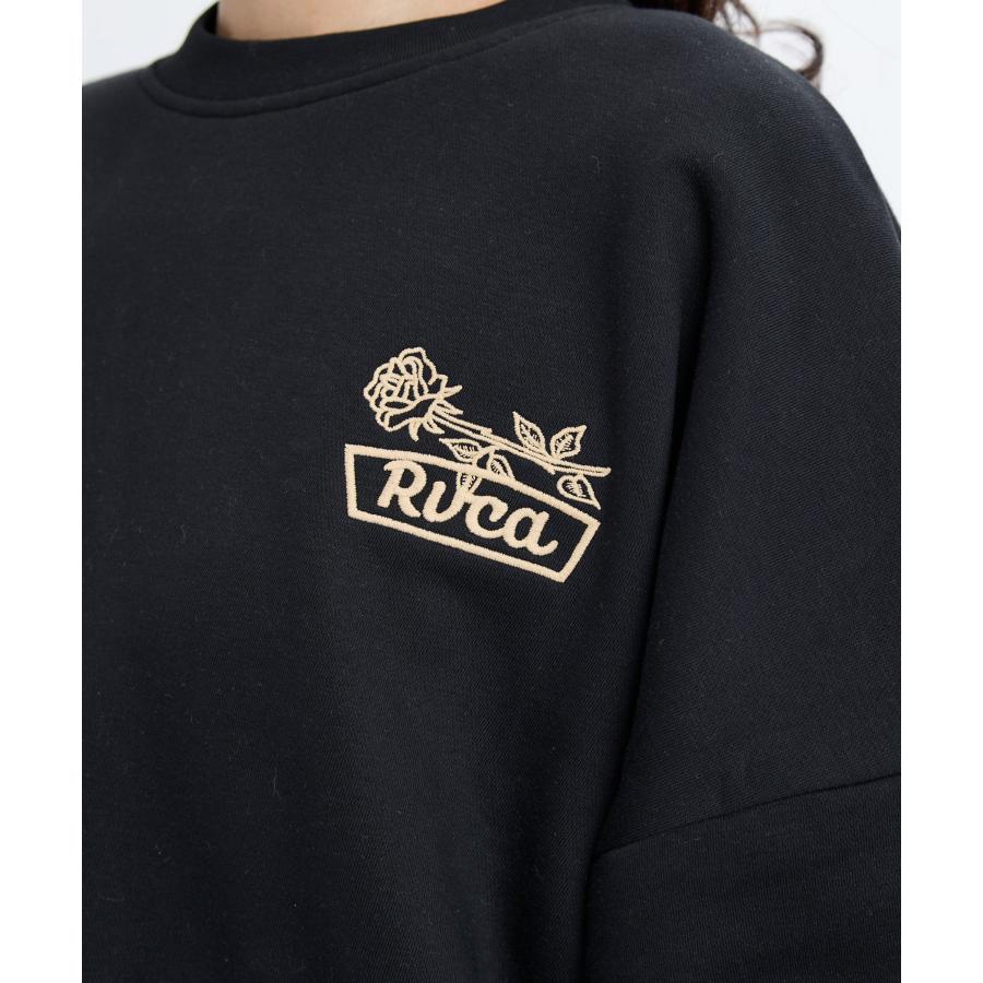 レディース RVCA ルーカ ゆったり ビックシルエット ブラックトレーナー Ｓ RVCA（ルーカ） OUTLET 送料無料 （14日-30日はボーナスストア+5
