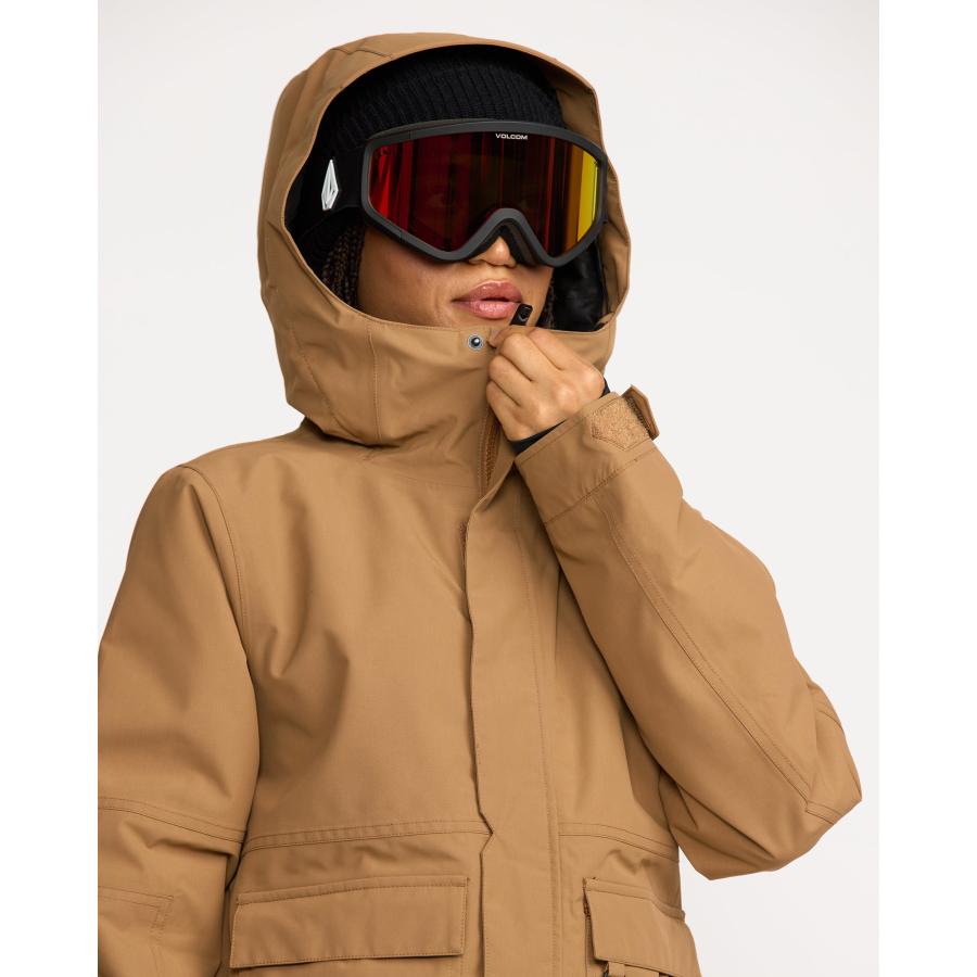 スノーボード Volcom WOMENS HAILYN JACKET RESIN GOLD Bolt Insulated Jacket - DARK KHAKI - Women - Volcom EU – Volcom Europe