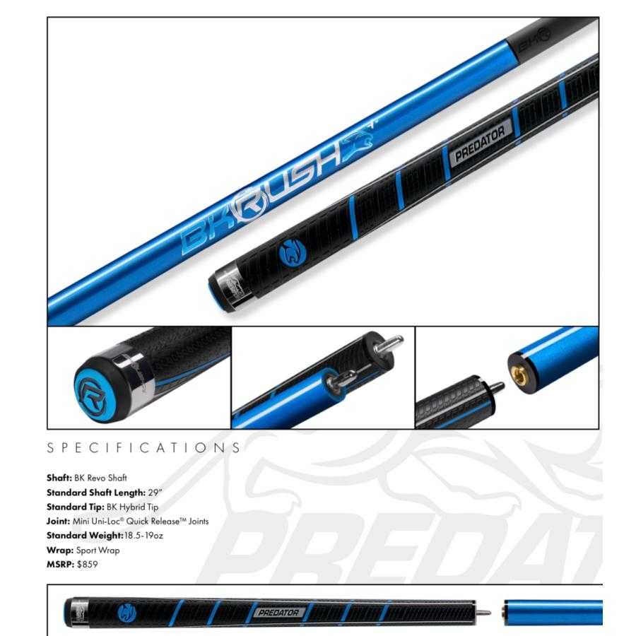 BKRUSH＋ 限定ブルー スポーツラップ : ビリヤード フォックス