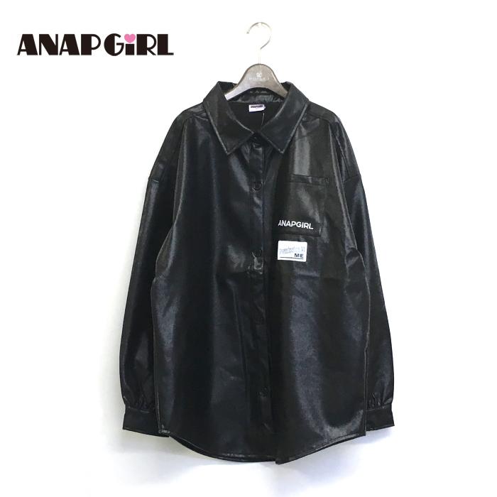 60 Off セール 返品 交換不可 Anap Girl アナップガール 子供服 22春夏 フェイクレザーオーバーシャツ Anp ビリーザキッド 通販 Yahoo ショッピング