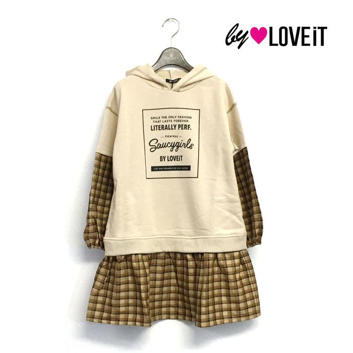 by LOVEiT　バイラビット　子供服　23秋　チェック切り替えレイヤード風ワンピース　60%OFF　セール　返品・交換不可｜billy-k｜02