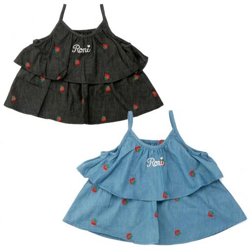 70 Off セール 返品 交換不可 Roni ロニィ ロニー 子供服 19春夏 いちご刺繍ダンガリーキャミソール Ib R ビリーザキッド 通販 Yahoo ショッピング