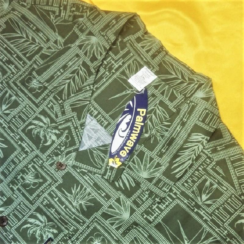 Palmwave （パームウェーブ） グリーン系 アロハシャツ ボタニカル 