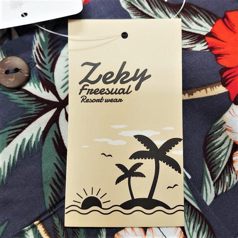 Zeky】 ハワイアン レーヨン アロハシャツ ヤシの木