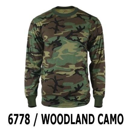 ROTHCO（ロスコ） カモフラ柄 長袖Tシャツ 4色展開 CAMO 迷彩柄