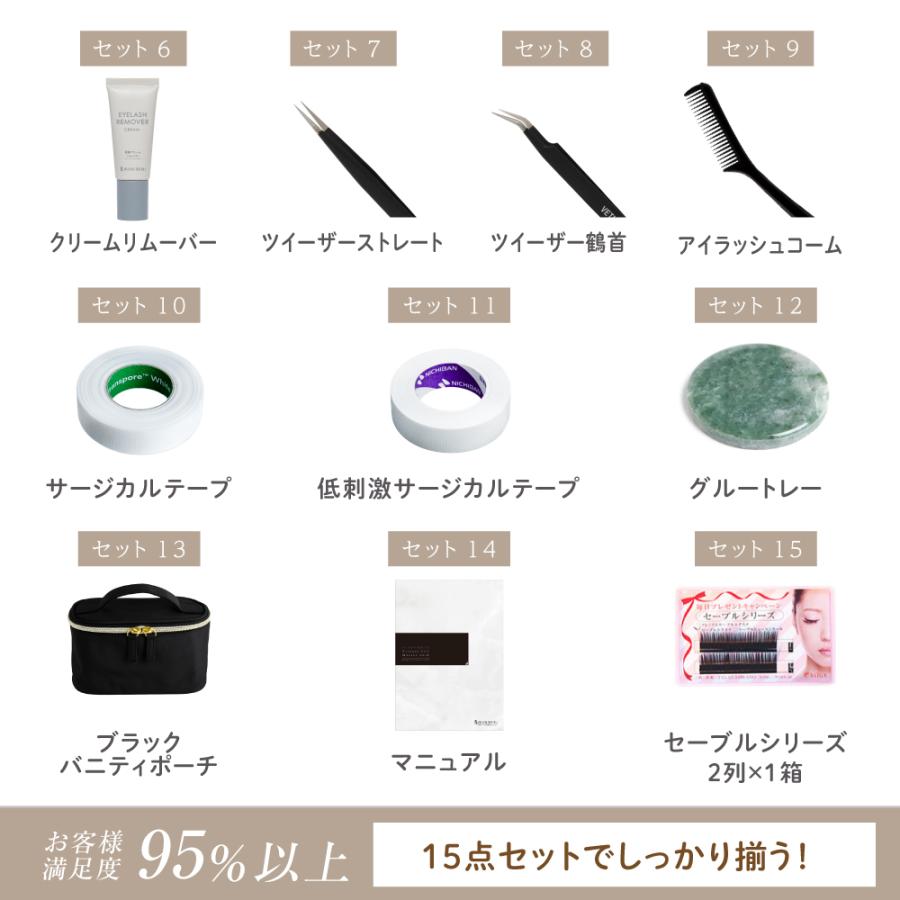 BIJOUBEAU（ビジュビュー） マツエク15点セット マニュアル付セルフ