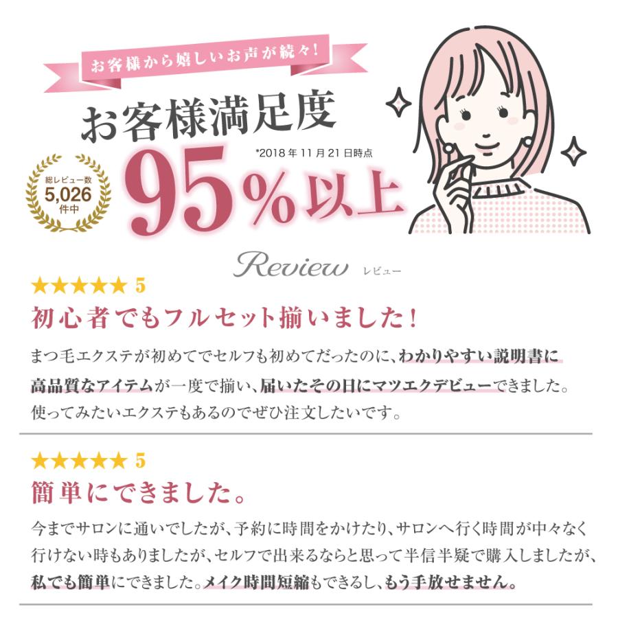 マツゲエクステ初心者&デビューセット BIJOUBEAU（ビジュビュー） マツエク セルフ 9点セット 選べるエクステ