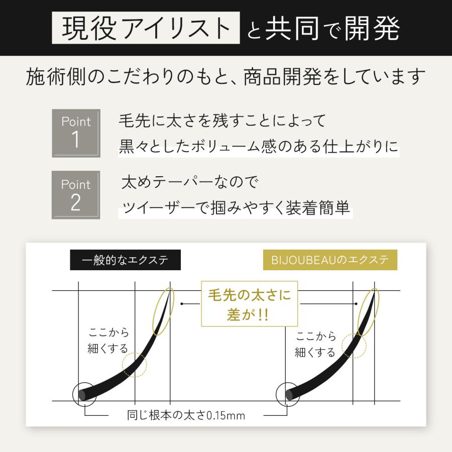 BIJOUBEAU（ビジュビュー） ボリュームセーブル12列 Jカール (太さ