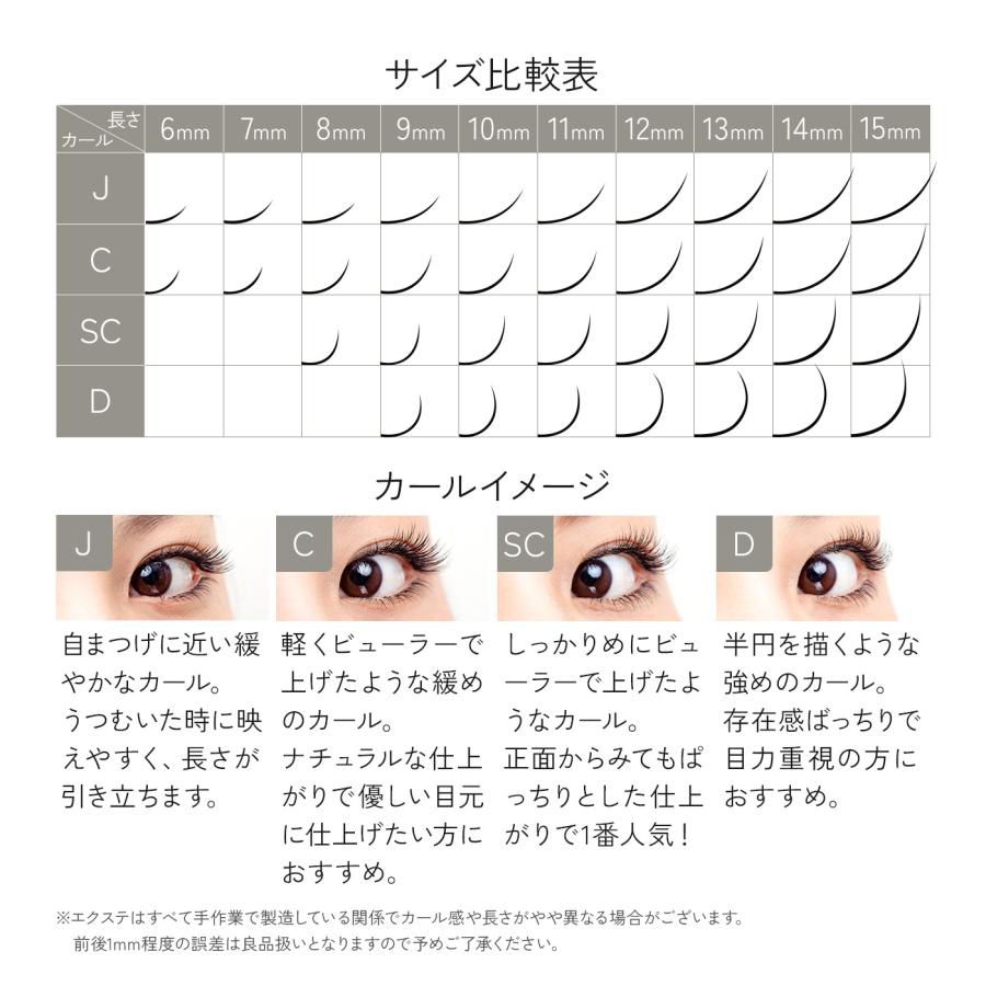 BIJOUBEAU（ビジュビュー） マツエク ボリュームセーブル12列 Cカール