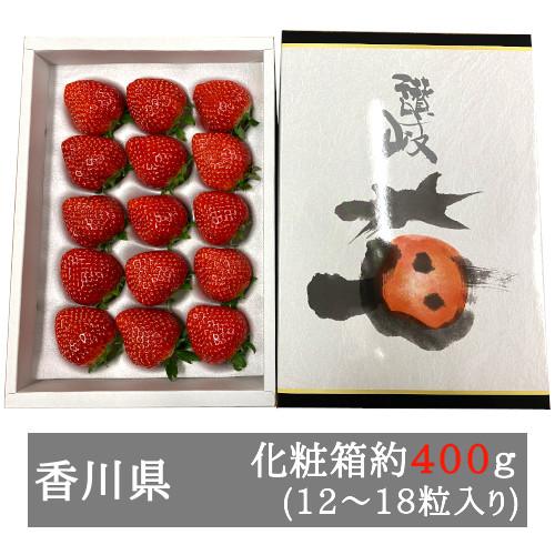 さぬきひめいちご 化粧箱 12粒-18粒 サイズおまかせ 約400g 香川 さぬきひめいちご 化粧箱 12粒-18粒 サイズおまかせ 約400g 香川