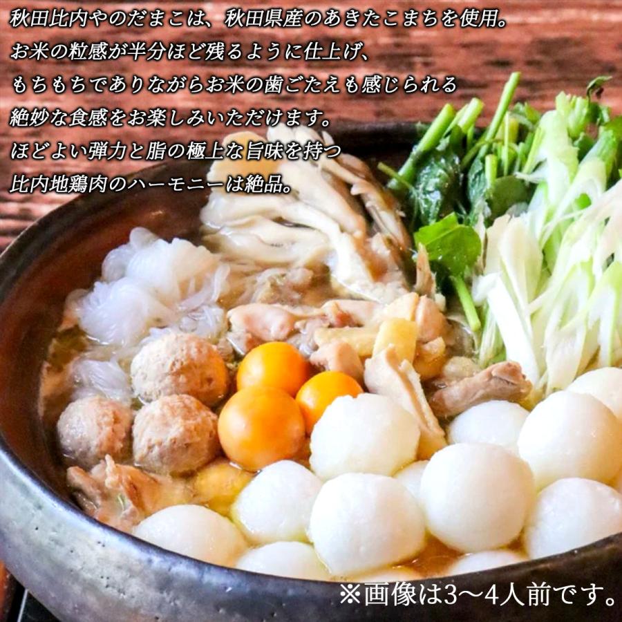 比内地鶏 だまこ鍋 セット 5人前 秋田比内や スープ 野菜付き 冷 郷土