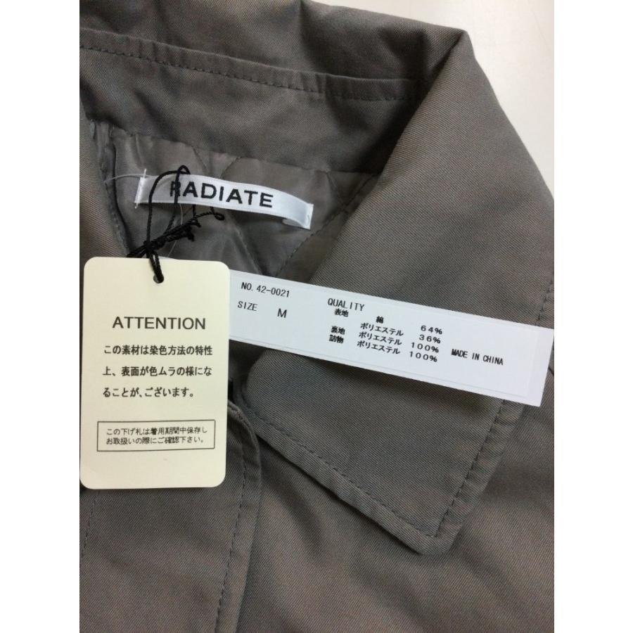 RADIATE　RADIATE タグ付き未使用 偏光グレーコート 薄い中綿入り 裏キルティング サイズM_5