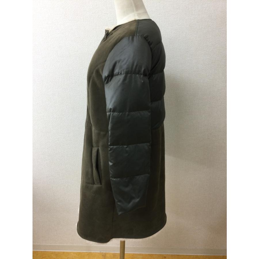 l'armoire de luxe ラーモワールドゥリュクス　異素材組み合わせコート ダウン70%とフェイクムートン カーキ_2