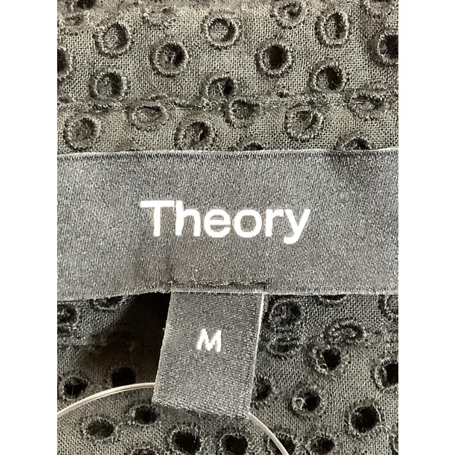 セオリー (Theory)　黒にパンチングドット柄 ノースリーブシャツとスカート サイズシャツM スカート4_4