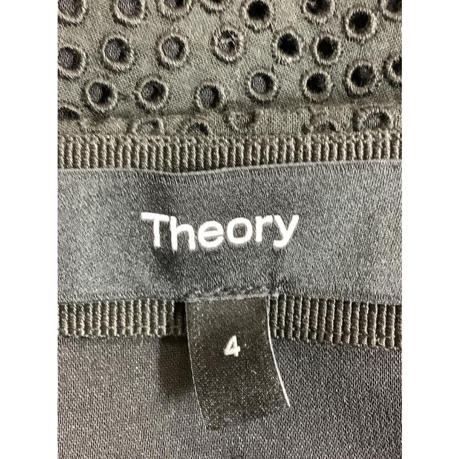 セオリー (Theory)　黒にパンチングドット柄 ノースリーブシャツとスカート サイズシャツM スカート4_7
