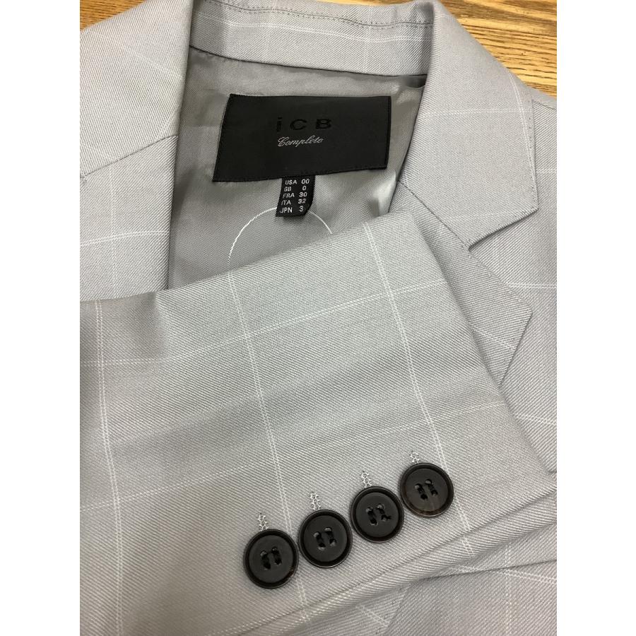 ICB（アイシービー） タグ付き パンツスーツ グレー格子柄 新品同様