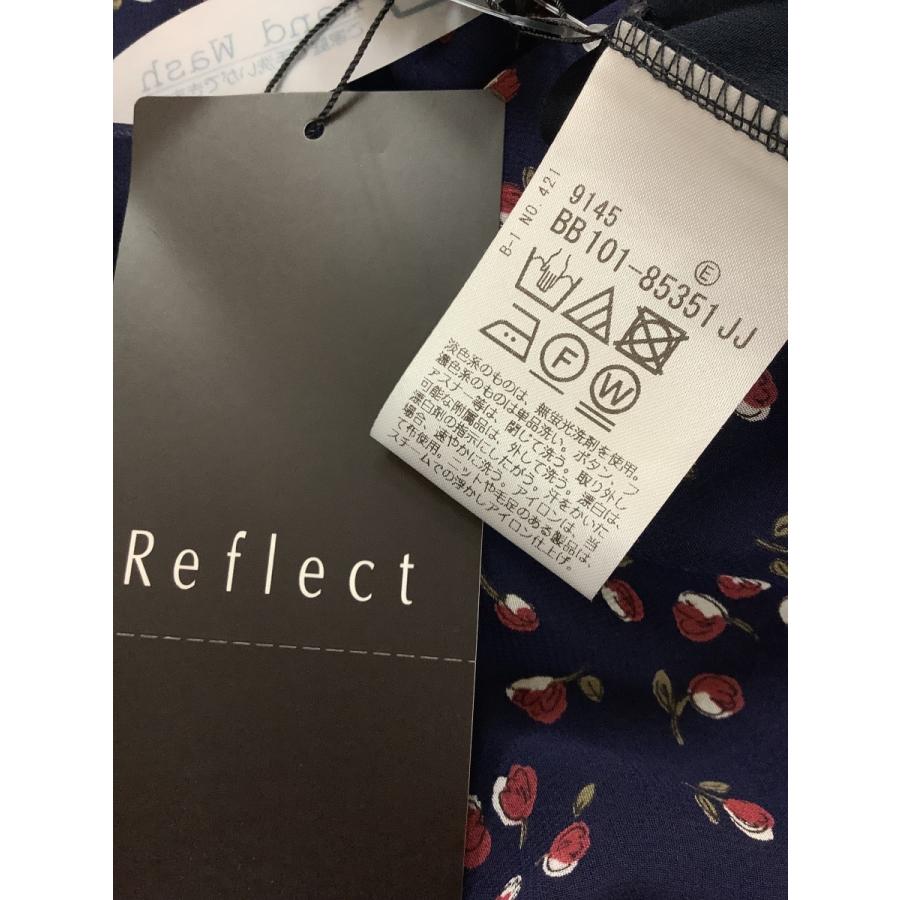 リフレクト (Reflect)　ネイビー×赤小花 ブラウスセットアップ トップスは未使用 サイズ上下とも9_7