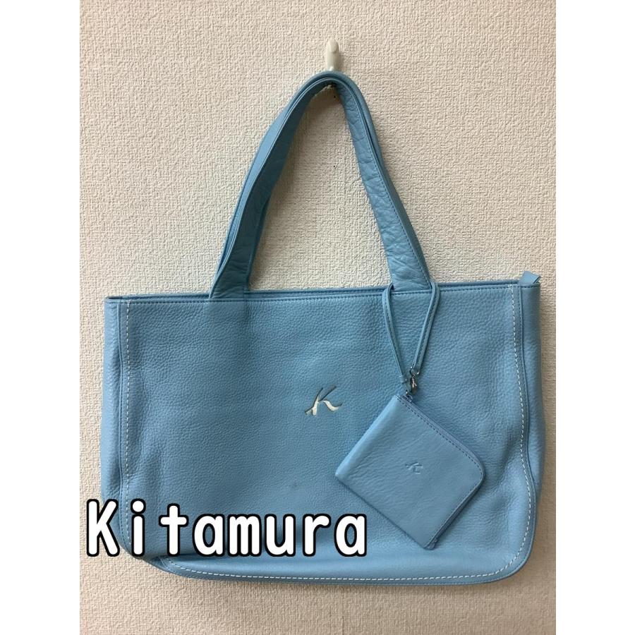 キタムラ 水色レザートートバッグ 【公式通販】