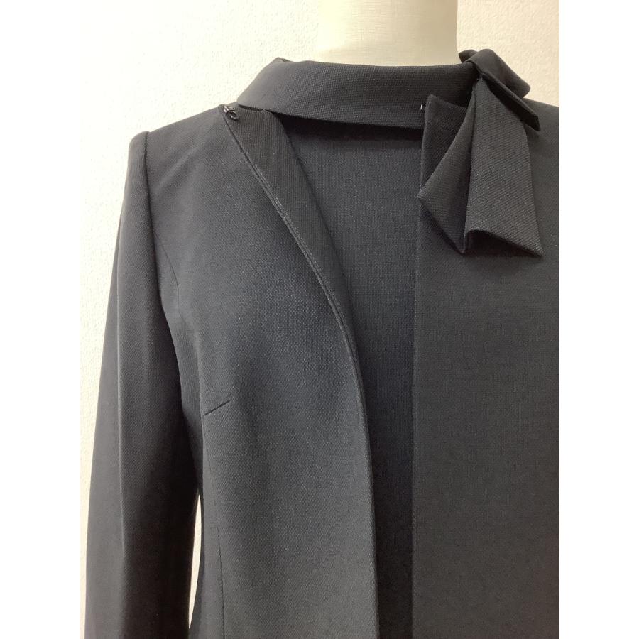 ミッシェルクラン (MICHEL KLEIN)　ブラックフォーマル ノーカラージャケットとワンピース サイズ11_2