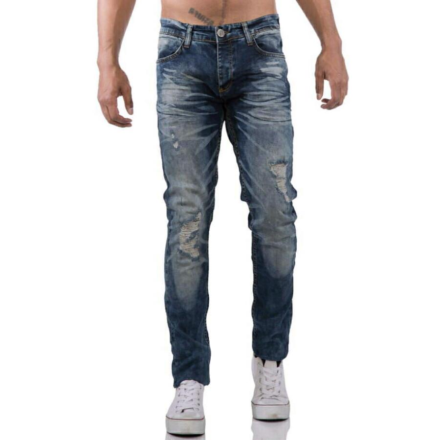 スキニージーンズ メンズ ストレッチ抜群 ダメージ クラッシュ スリム Amica0744 Bin 1 Limitedヤフーショップ 通販 Yahoo ショッピング