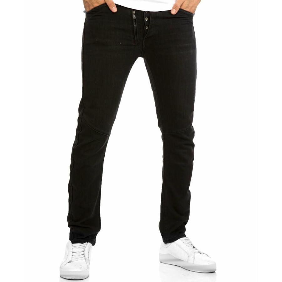 R+A ブラック スキニージーンズ　サイズ30 スーパースキニー ジーンズ メンズ 黒 ストレッチ 伸びる スリム 29/30