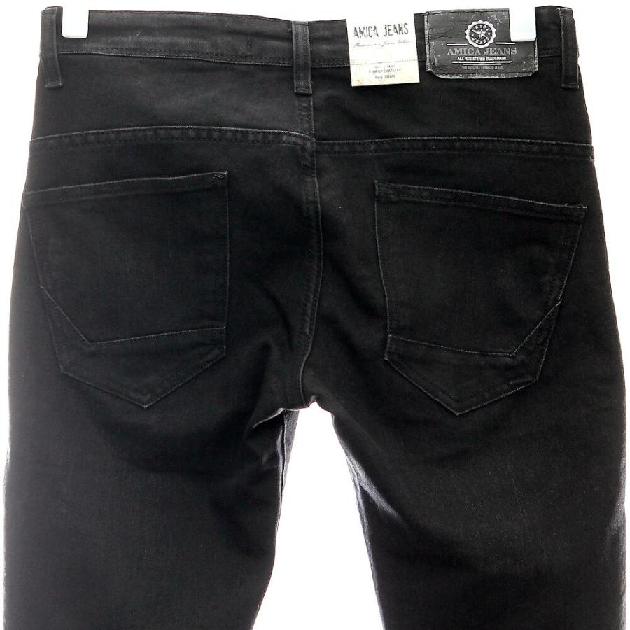 スーパースキニー ジーンズ メンズ 黒 ストレッチ 伸びる スリム 29/30