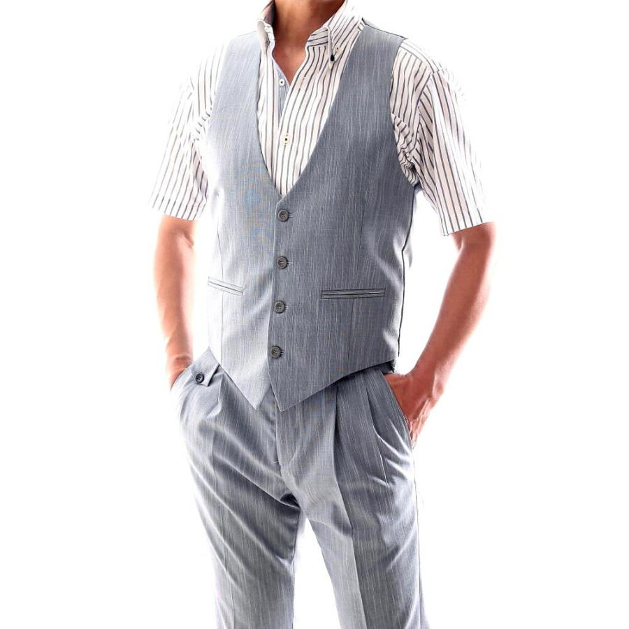 【D&G】セット　テーラードジャケット　ベスト ウール　ストライプ　グレー　42 D&G テーラードジャケット グレー ストライプ ドルチェ＆ガッバーナ