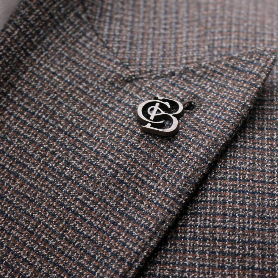 テーラードジャケット メンズ ブレザー ネイビー/チェック 秋/冬