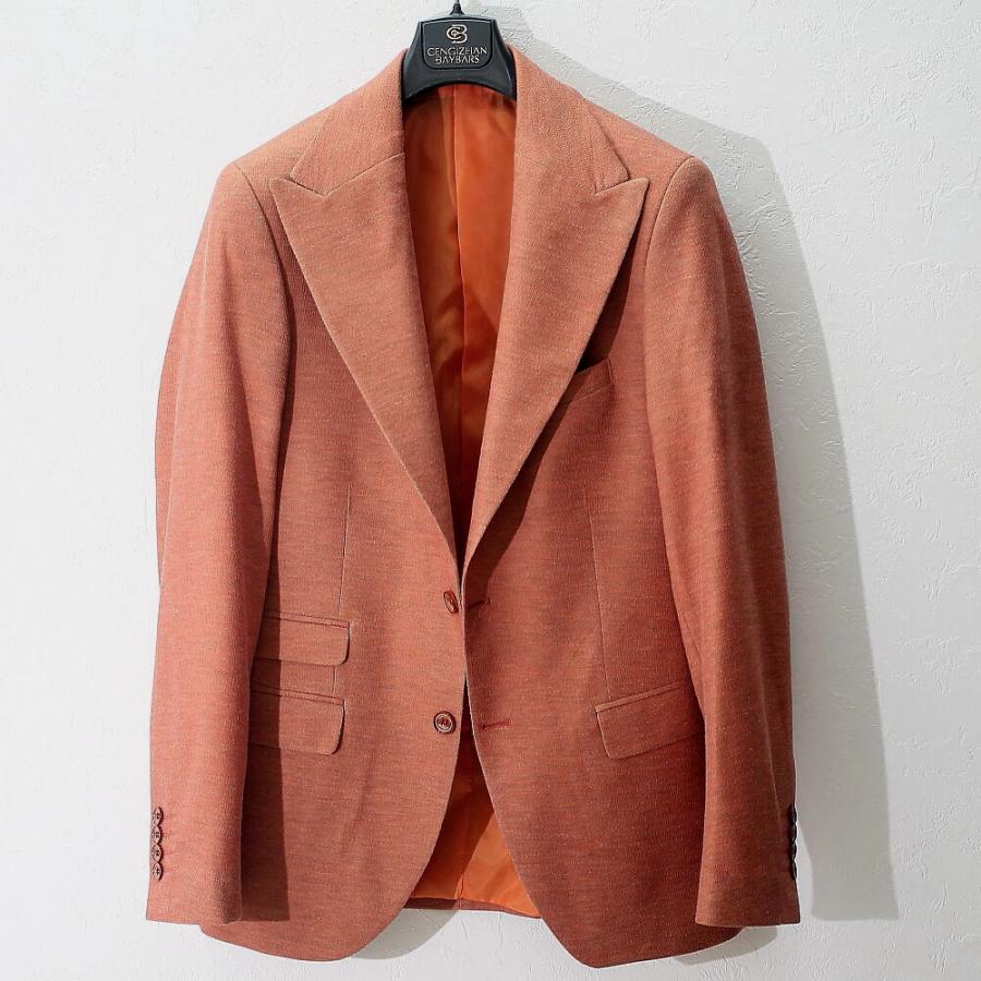 テーラードジャケット メンズ ブレザー オレンジ 春/秋/冬