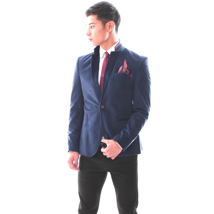 テーラードジャケット メンズ 秋 冬 ベロア 別珍 ベルベット ブレザー