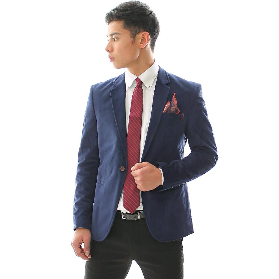 テーラードジャケット メンズ 秋 冬 ベロア 別珍 ベルベット ブレザー