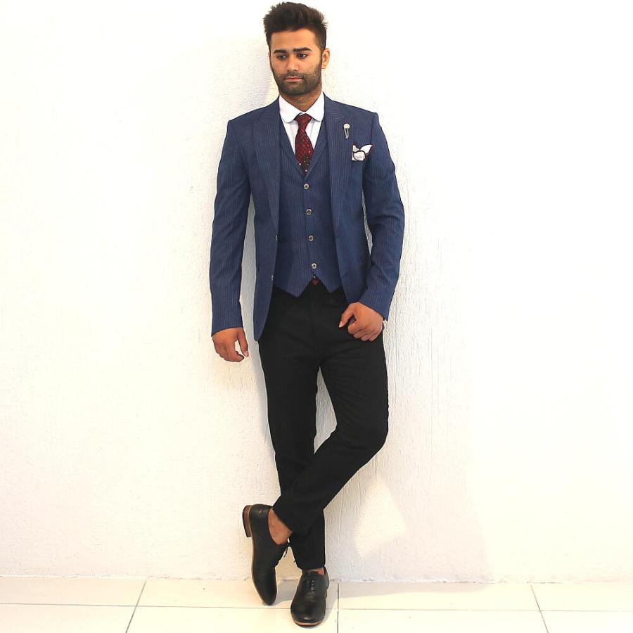 テーラードジャケット メンズ セットアップ ストライプ ブレザー 襟