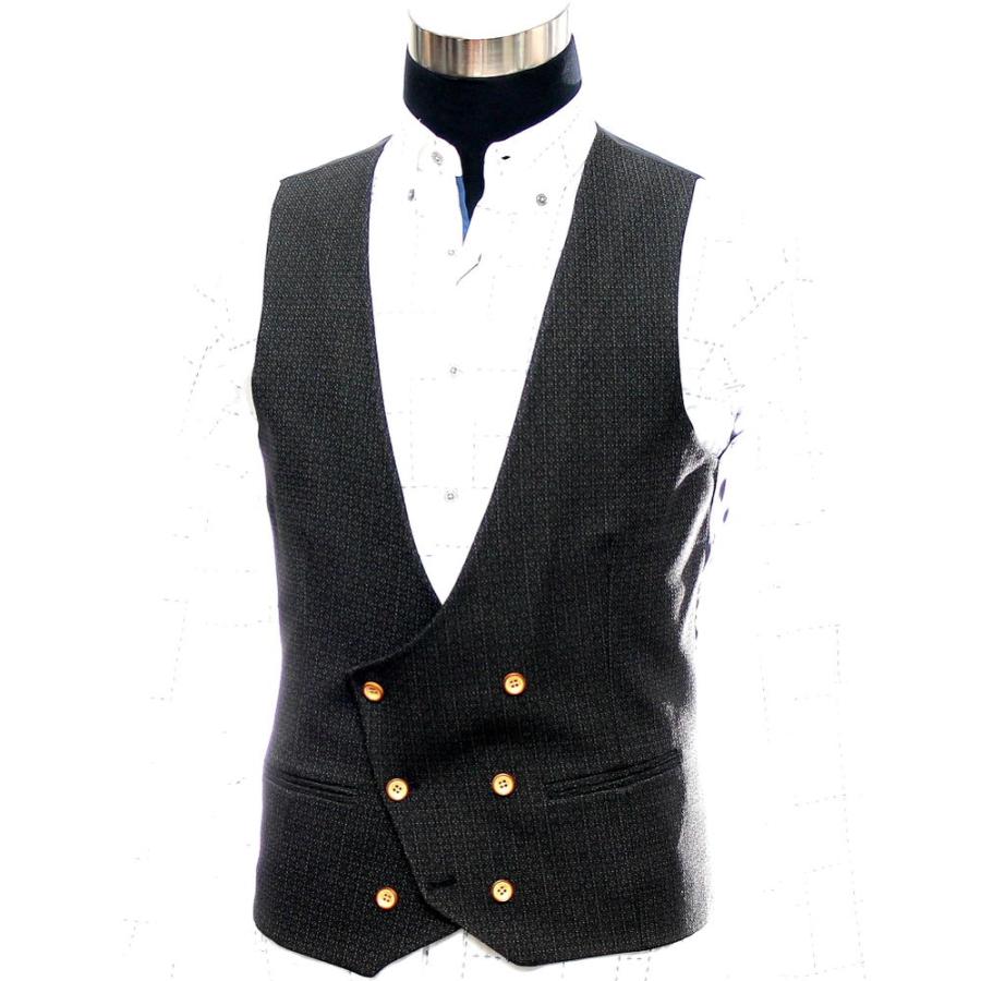 テーラードジャケット ブレザー ストレッチ 柄 ジレ