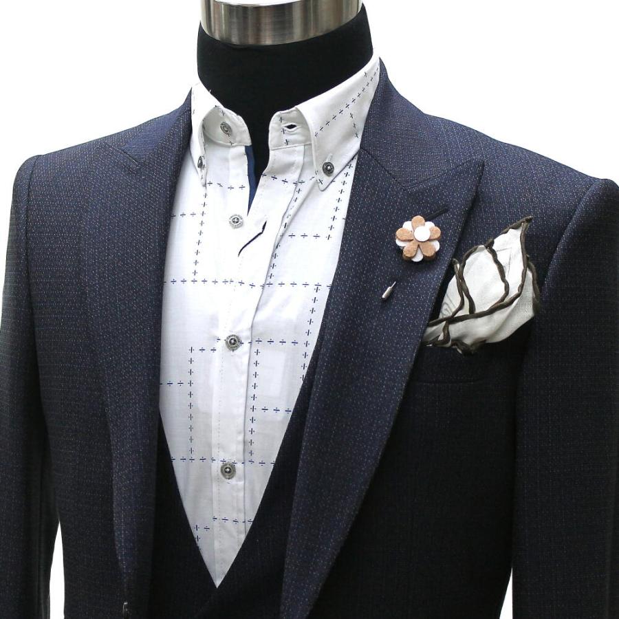 テーラードジャケット ブレザー ストレッチ 柄 ジレ