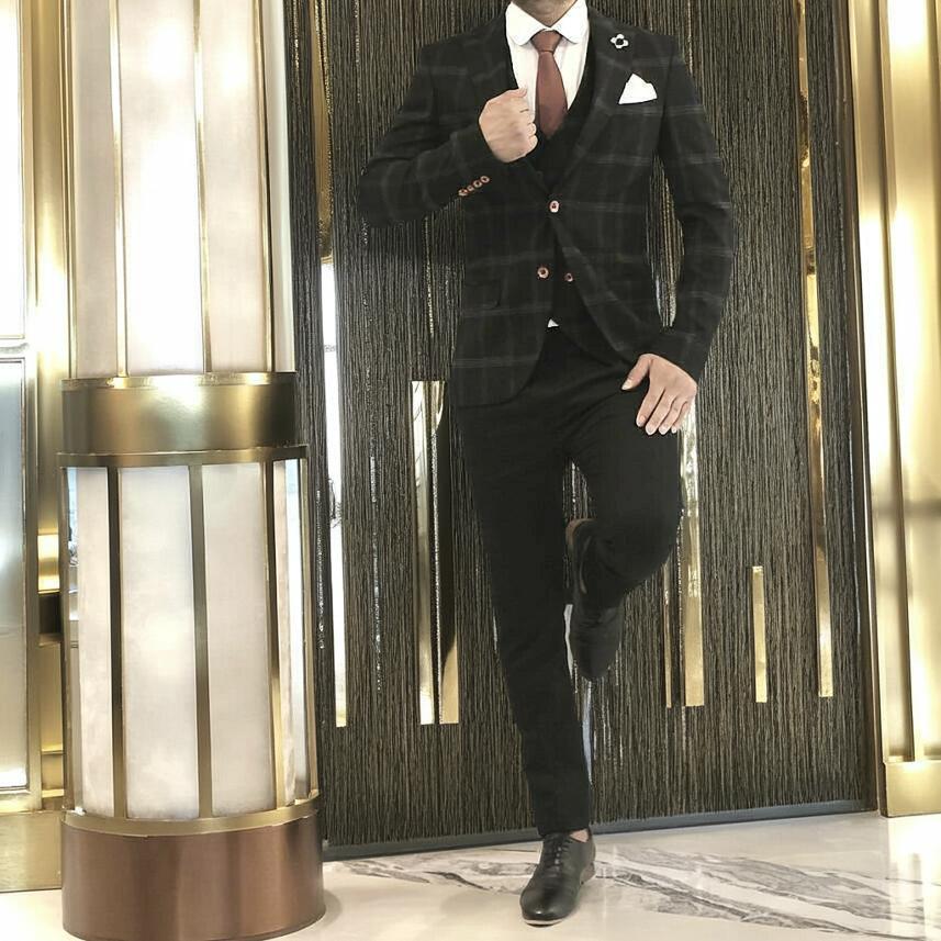 テーラードジャケット セットアップ 黒 チェック ブレザー ジレ メンズ