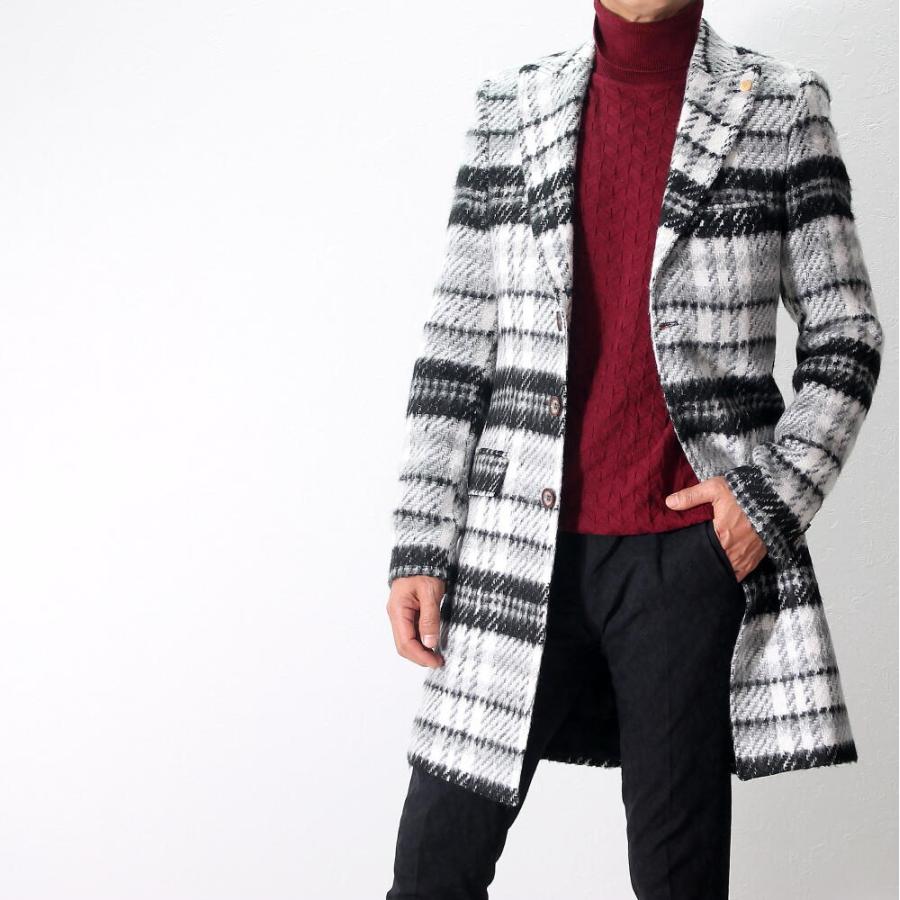 バーバリー　ウール　チェスターコート　ノバチェック　Lサイズ　ユニセックス チェスターコート ウール ハーフコート メンズ 冬 白 チェック XXXL