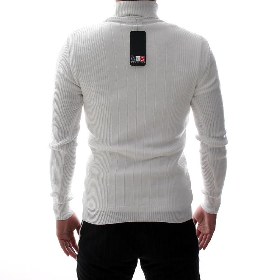 新品 Russeluno ラッセルノ ニット ハイネック タートル 薄手 白 タートルネック ハイネック ニット 編み柄/薄地/薄手/キャメル/オフ白