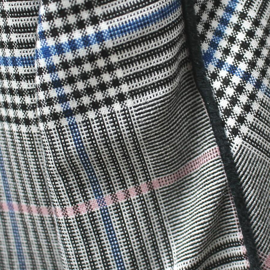 テーラードジャケット メンズ チェック グレンチェック ストレッチ